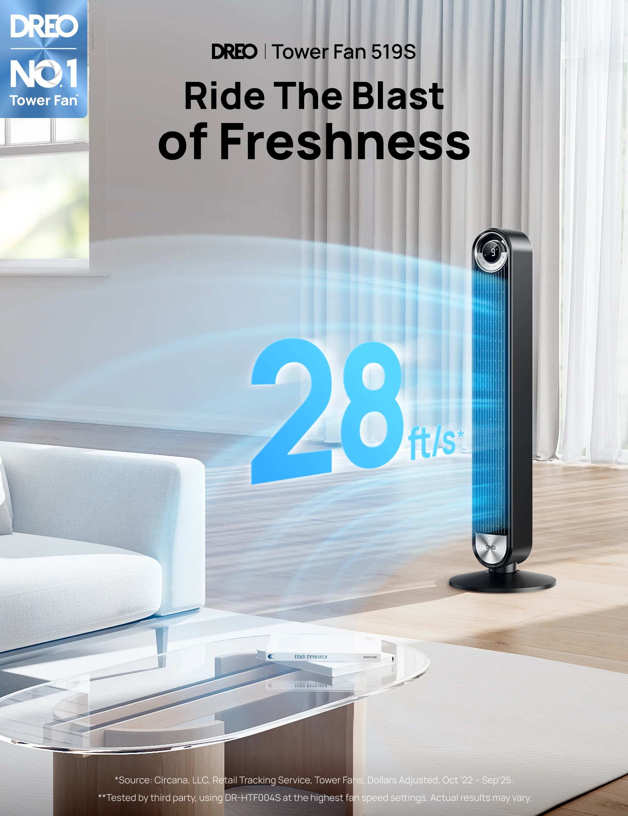 Smart Tower Fan 519S - Image 4
